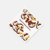 マルーン金ゴールドバレーボールキッズ10代の誕生日パーティー スタンダードカクテルナプキン (角)