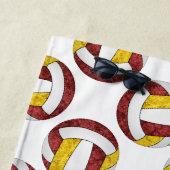 マルーン金ゴールドバレーボールチームのチームカラーズスポーティ ビーチタオル (インサイチュ)