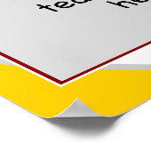 マルーン金ゴールドバレーボールチームの色の記念 ポスター (角)