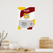 マルーン金ゴールドバレーボールチームの色の記念 ポスター (キッチン)