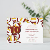 マルーン金ゴールドバレーボール少年少女バースデーパーティー 招待状 (スタンド正面)