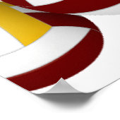 マルーン金ゴールドバレーボール誕生日パーティーへようこそ ポスター (角)