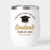 マルーン金ゴールドパーソナライズされた卒業生 (背面)