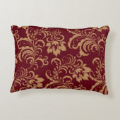 マルーン金ゴールドフローラ旋回 アクセントクッション (裏面)