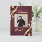 マルーン金ゴールドホワイト卒業ありがとうNote 2025 サンキューカード (スタンド正面)