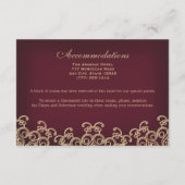 マルーン金ゴールドモロッコディレクションズアコモデーション エンクロージャーカード (裏面)