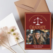 マルーン金ゴールドロースクール卒業写真 案内状