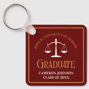 マルーン金ゴールドロースクール卒業記念品 キーホルダー