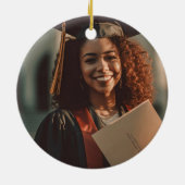 マルーン金ゴールドロースクール卒業記念品 セラミックオーナメント (裏面)