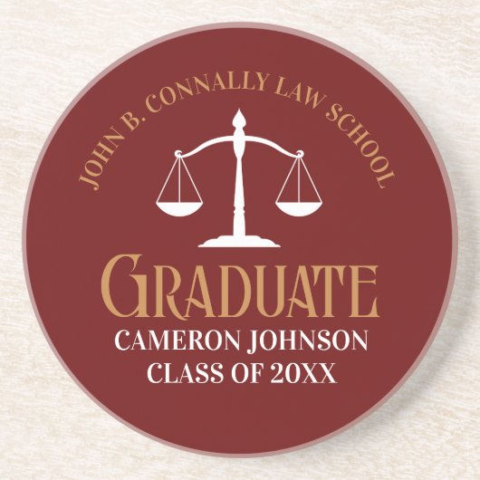 マルーン金ゴールドロースクール大学院記念碑 コースター (正面)