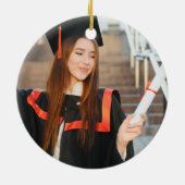 マルーン金ゴールド医学校卒業写真 セラミックオーナメント (裏面)