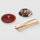 マルーン金ゴールド医学校卒業写真 ハンドファン (組立なし)