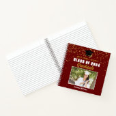 マルーン金ゴールド卒業写真オートグラフゲスト ノートブック (内部)