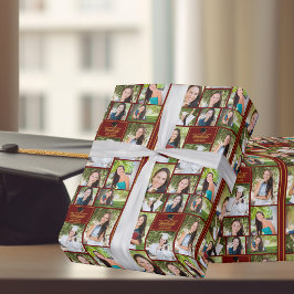 マルーン金ゴールド卒業生9写真部卒業 ラッピングペーパー