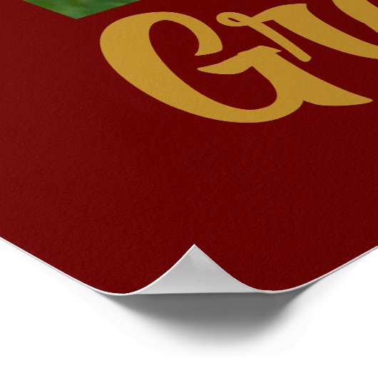 マルーン金ゴールド大学院写真アーチ卒業パーティー ポスター (角)