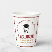マルーン金ゴールド歯科学校卒業パーティー 紙コップ (裏面)