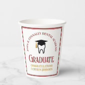 マルーン金ゴールド歯科学校卒業パーティー 紙コップ (正面)
