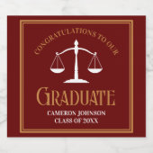 マルーン金ゴールド法学校卒業党 スパークリングワインラベル (シングルラベル)