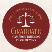 マルーン金ゴールド法学校卒業党 ラウンドペーパーコースター (正面)