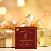 マルーン金ゴールド獣医学校卒業パーティー フェイバータグ