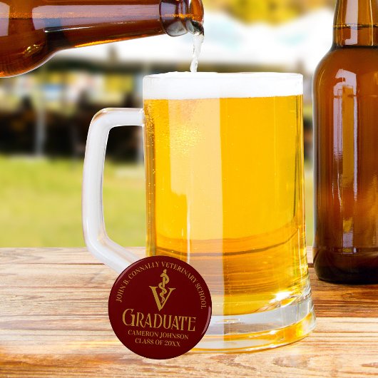 マルーン金ゴールド獣医学校卒業パーティー 栓抜き