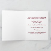 マルーン金ゴールド高校卒業カード カード (内部)