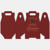 マルーン金ゴールド高校卒業生懇親会パーティー フェイバーボックス (見開き)