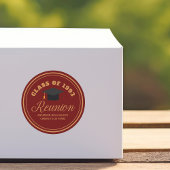 マルーン金ゴールド高校懇親会パーソナライズされたパーティー ラウンドシール