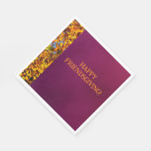 マルーン離れの感謝祭の友情 スタンダードランチョンナプキン (角)