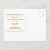 マルーン骨障害医学校卒業パーティー インビテーションポストカード (裏面)