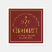 マルーン骨障害医学校卒業パーティー スタンダードカクテルナプキン (正面)