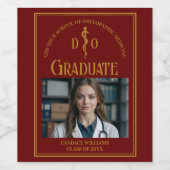 マルーン骨障害医学校卒業パーティー ワインラベル (シングルラベル)