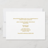 マルーン骨障害医学校卒業パーティー 招待状 (裏面)