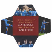 マルーン高校クール撮影パーソナライズされた サッカーボール (フラット)