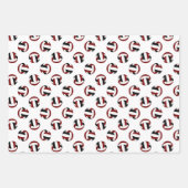 マルーン黒チームの色を調整バレーボール ラッピングペーパーシート (正面3)