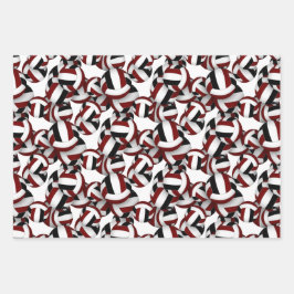 マルーン黒チームの色を調整バレーボール ラッピングペーパーシート