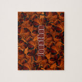 マルーン黒バスケットボールガールズチームカラー ジグソーパズル (縦)