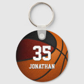 マルーン黒バスケットボールチームカラー キーホルダー (正面)