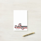 マルーン黒バレーボールストライプ選手の名前 ポストイット (デスク上)