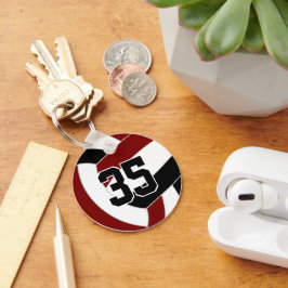 マルーン黒バレーボールチームの色 キーホルダー