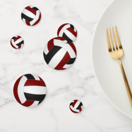 マルーン黒バレーボールチームカラースポーツパーティー コンフェッティ