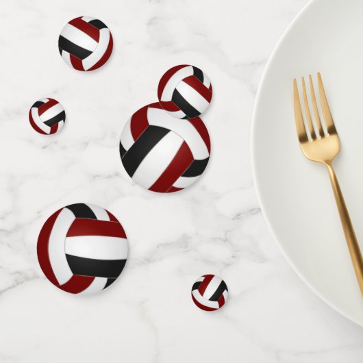 マルーン黒バレーボールチームカラースポーツパーティー コンフェッティ (グループ)