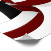 マルーン黒バレーボール誕生日パーティーへようこそ ポスター (角)