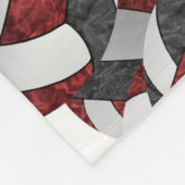 マルーン黒人女子バレーボールチームの色 フリースブランケット (角)