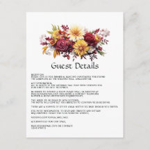 マルーン&イエローフローラ結婚ズゲスト詳細