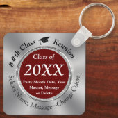 マルーン、シルバー、高校懇親会のお土産、 キーホルダー (裏面)