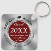 マルーン、シルバー、高校懇親会のお土産、 キーホルダー (裏面)