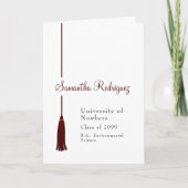 マルーン・タッセル卒業発表 招待状 (正面)
