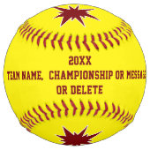 マルーン・バーグンディさん,パーソナライズされたソフトボール ソフトボール (裏面)