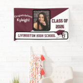 マルーン&ホワイト卒業 横断幕 (インサイチュ)